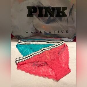 Victoria's Secret Coral Lace Panties Set